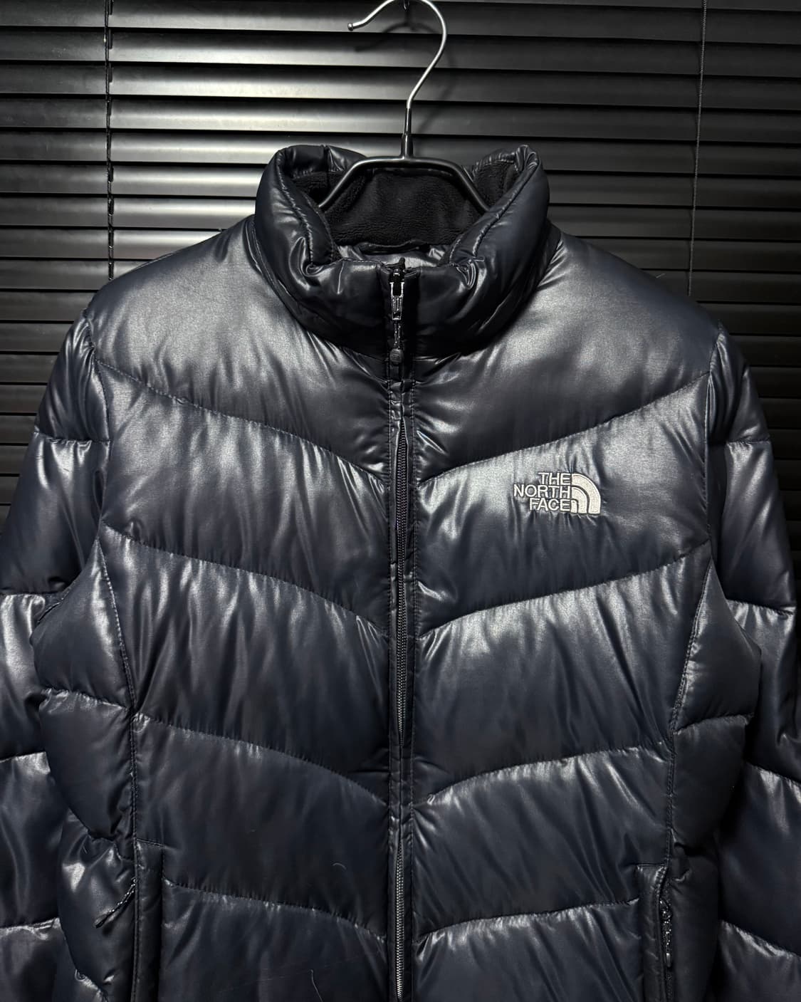 노스페이스 600 눕시 구스 다운 거위 털 하이넥 네이비 남색 90 S 상품이미지2