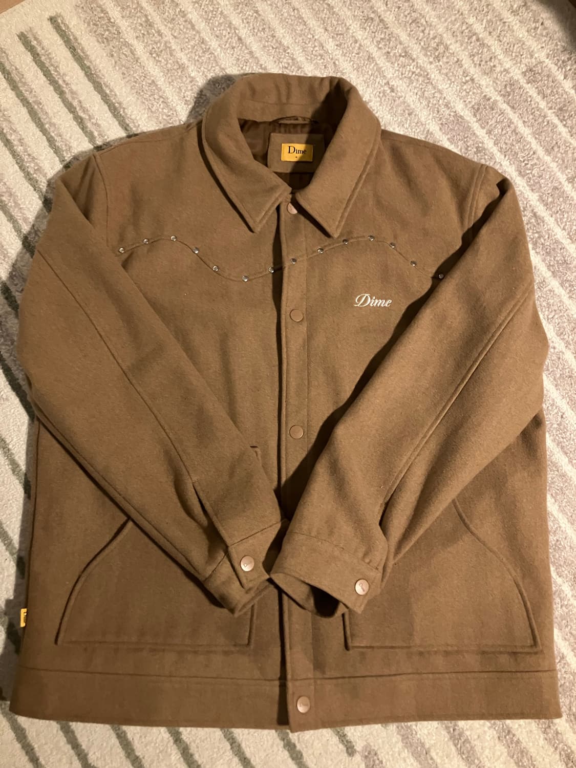 Dime 다임 스케이트보드 울 보머 자켓 탄 XL 상품이미지1