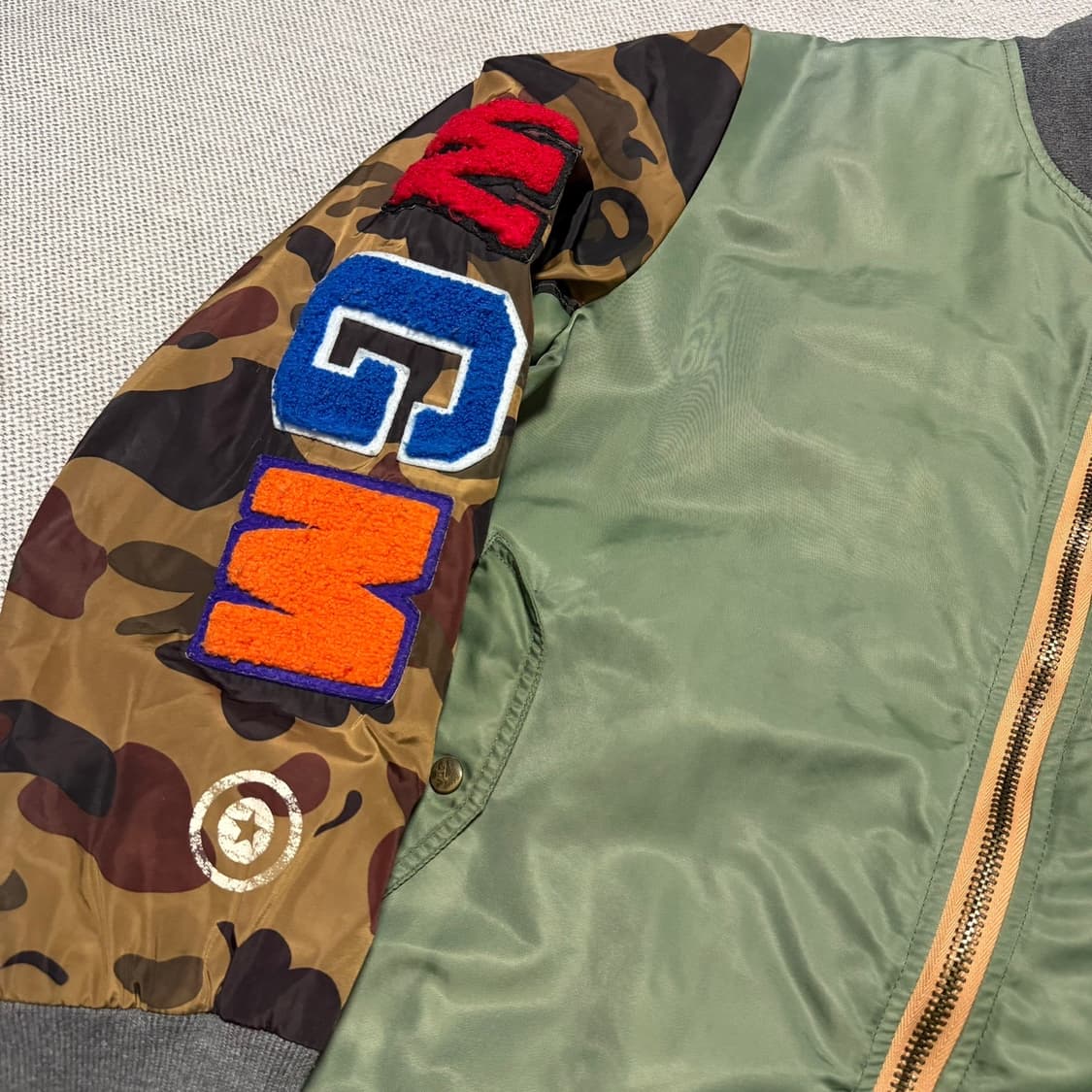 베이프 ma-1 샤크 항공 자켓 상품이미지4