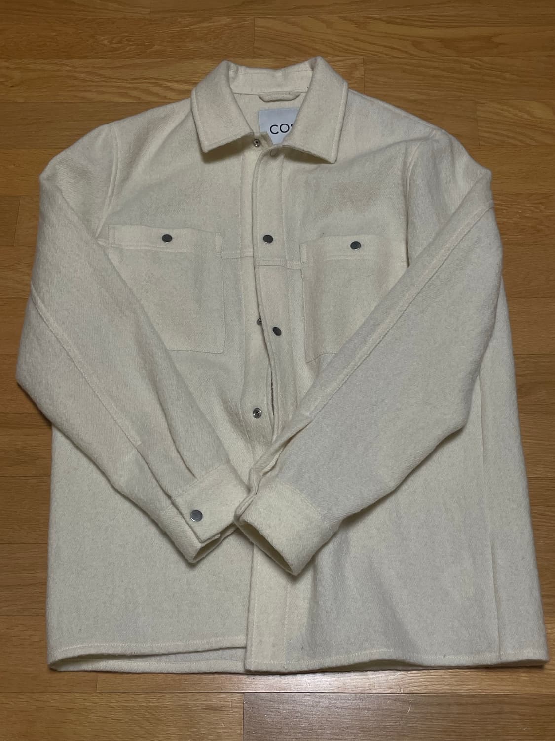 Cos 릴랙스드 핏 울 오버셔츠 s 상품이미지5