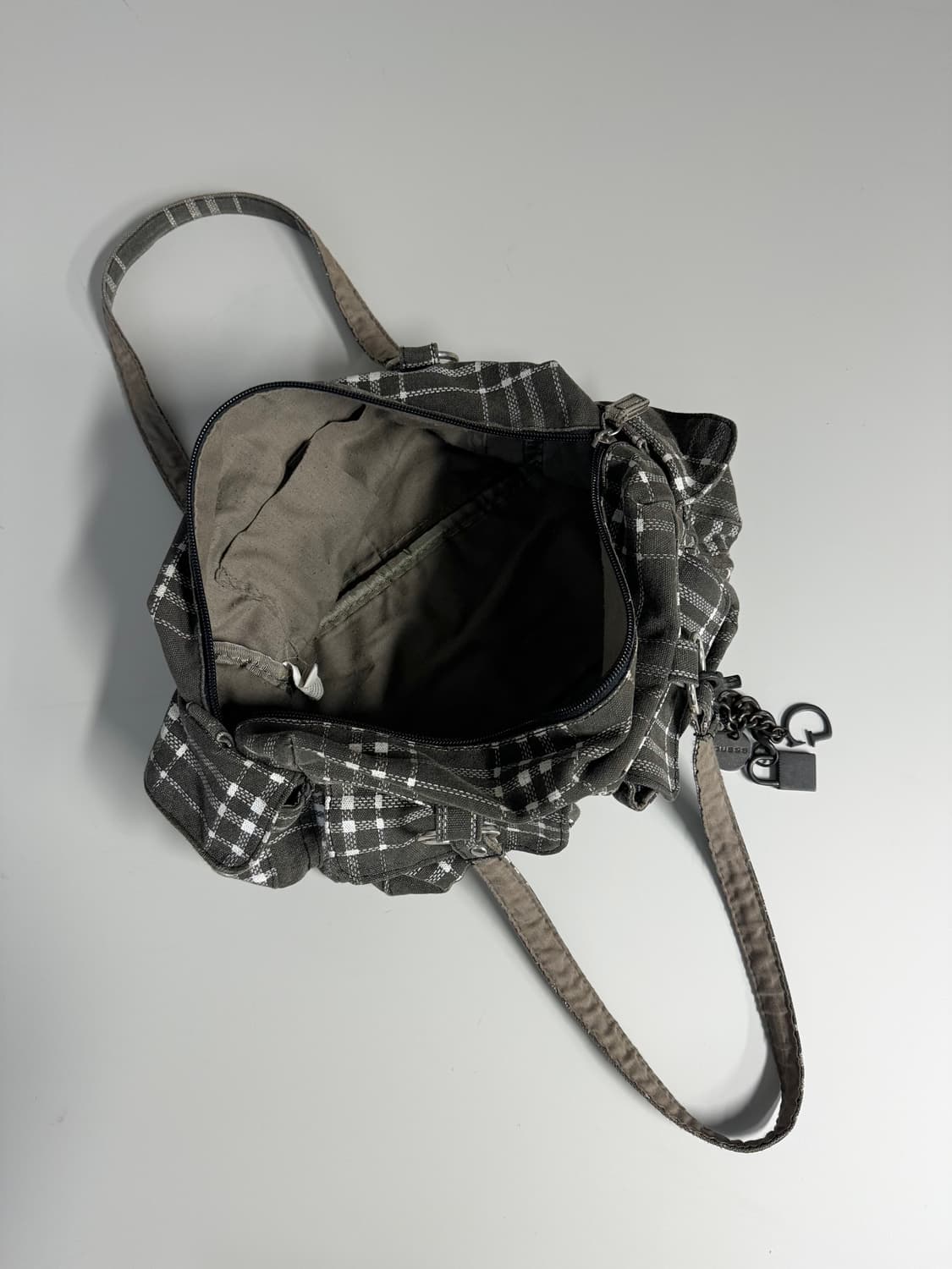 멀티 포켓 y2k 체크 패턴 숄더백 상품이미지8