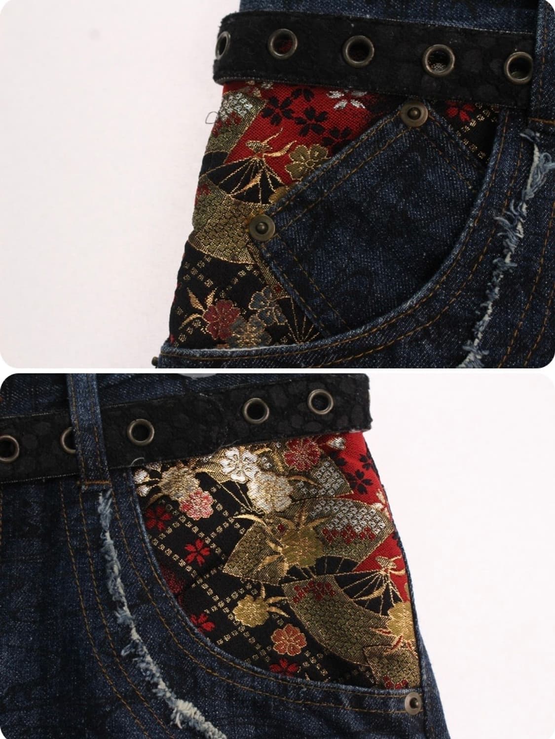 oriental vintage denim skirt༺ 상품이미지4