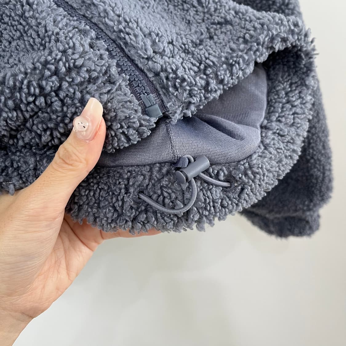 리복 그레이 뽀글이 플리스 후드 자켓 상품이미지5