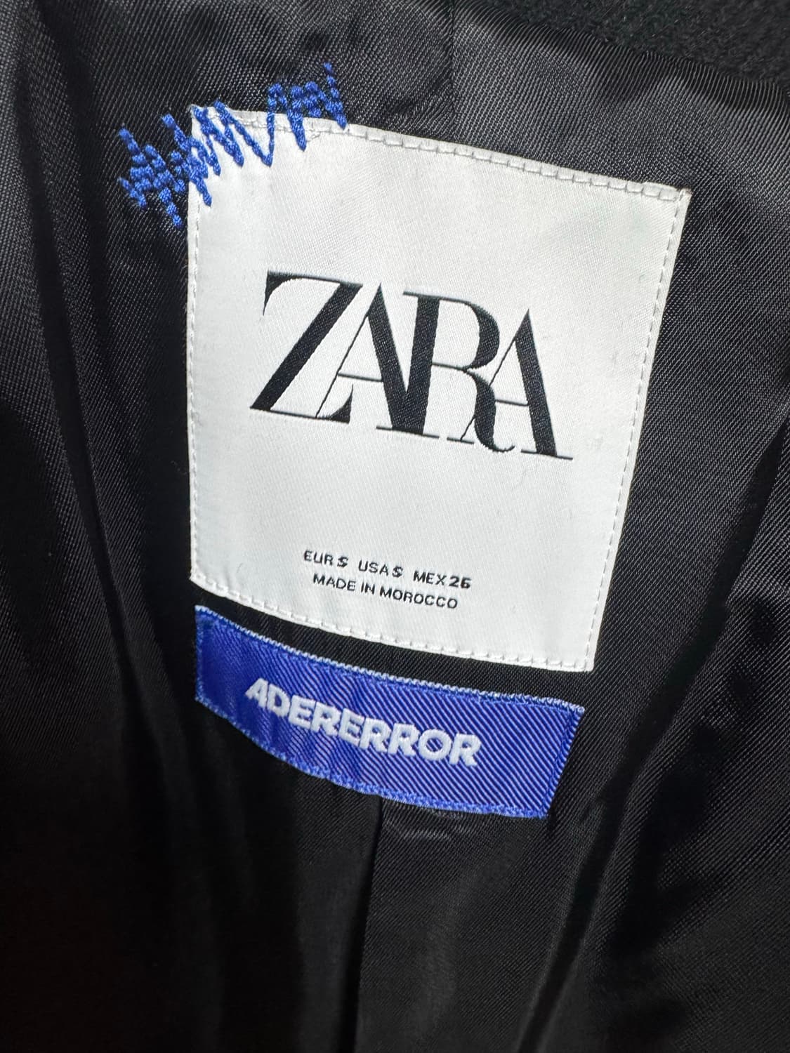 자라 x 아더에러 울 블렌드 오버사이즈 코트 블랙 상품이미지4