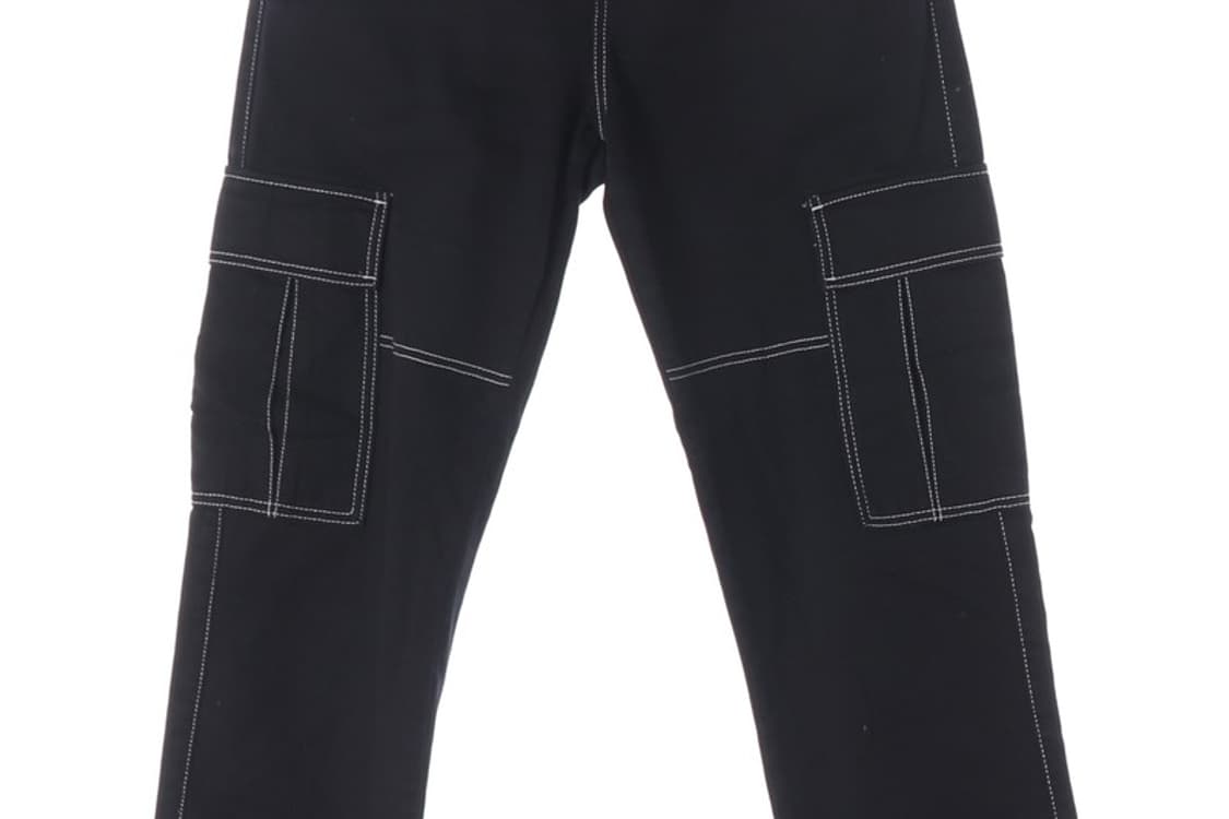 ZARA 블랙 화이트 스티치 카고 팬츠 상품이미지4