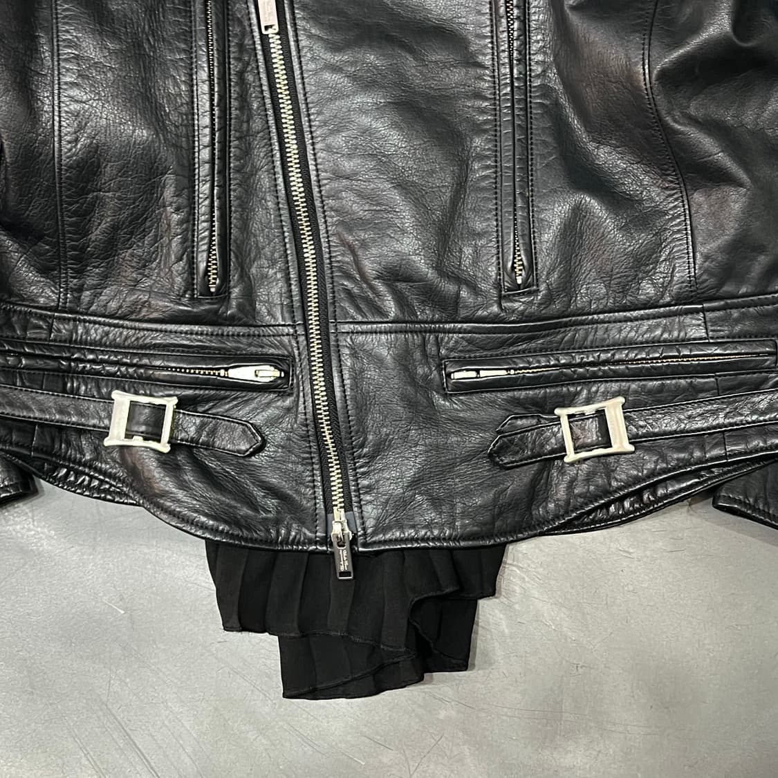  언더커버 레더 프린지 라이더 자켓 y14874 상품이미지5