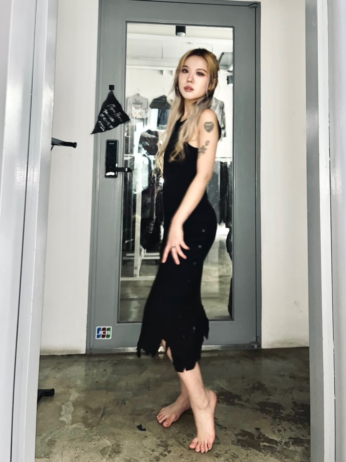 혜인서 18F/W 사이드 오픈 코튼 원피스 상품이미지2