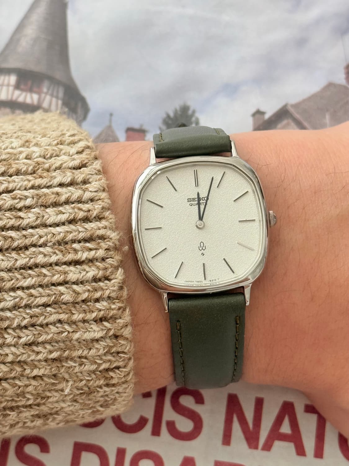 Seiko 세이코 샌드 피니시 다이얼 Square Quartz 상품이미지6