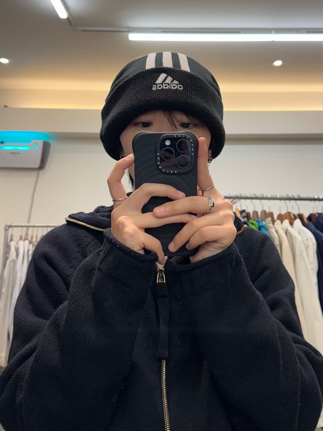 아디다스 삼선 로고 비니 상품이미지1