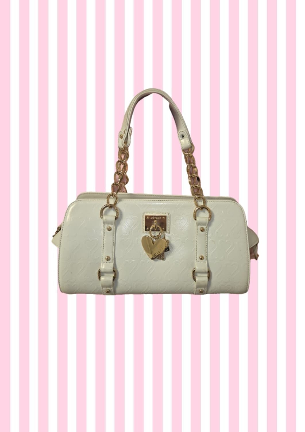 오네갸루 히메 러브캣 화이트 아이보리 하트 백 가방 상품이미지1