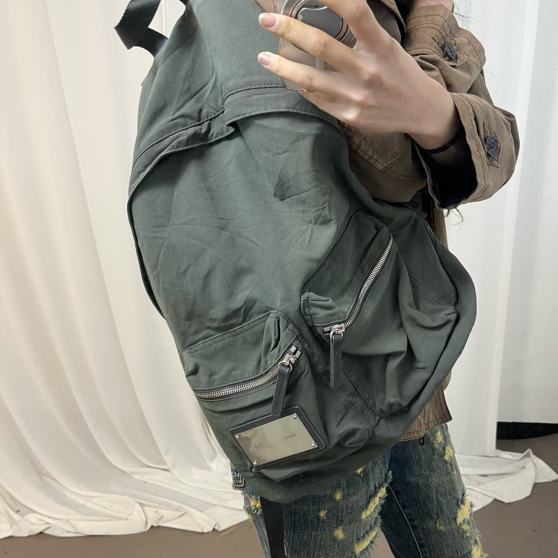Matin Kim Khaki Backpack  상품이미지2