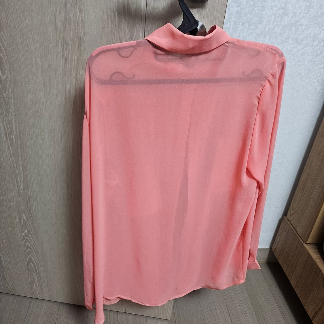 피치색 쉬폰 블라우스 판매 상품이미지2