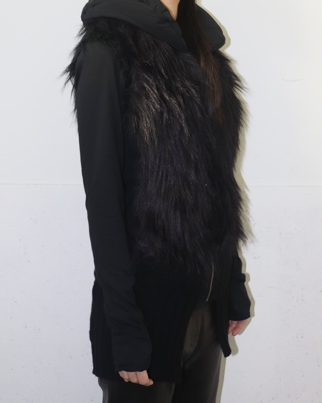 앨리스 아우아 패디드 카라 퍼 베스트 상품이미지3