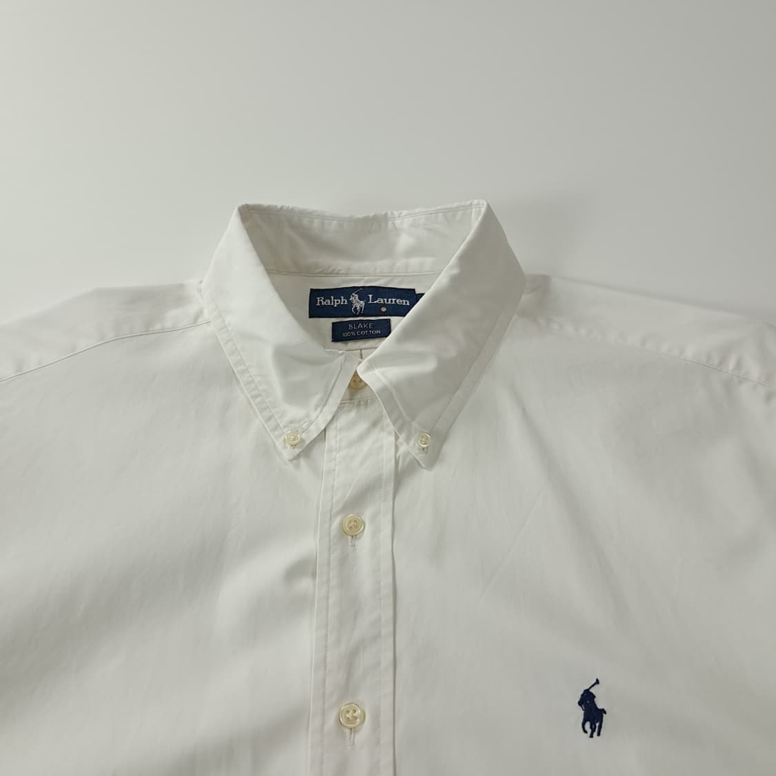 CK227 L 폴로 90s 블레이크 화이트 반팔 셔츠 남방 상품이미지2