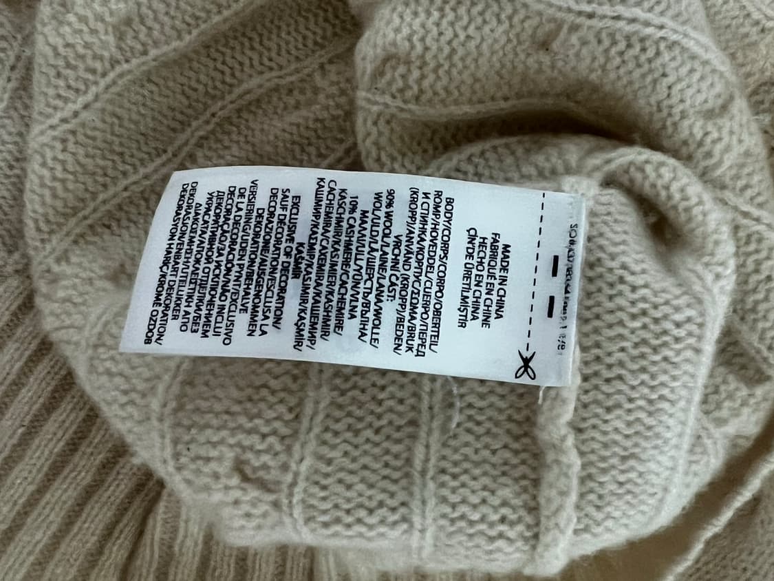 폴로 캐시미어 니트 아이보리 상품이미지3
