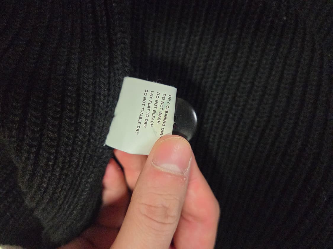 AMOMENTO 블랙 니트 가디건 XL 상품이미지4