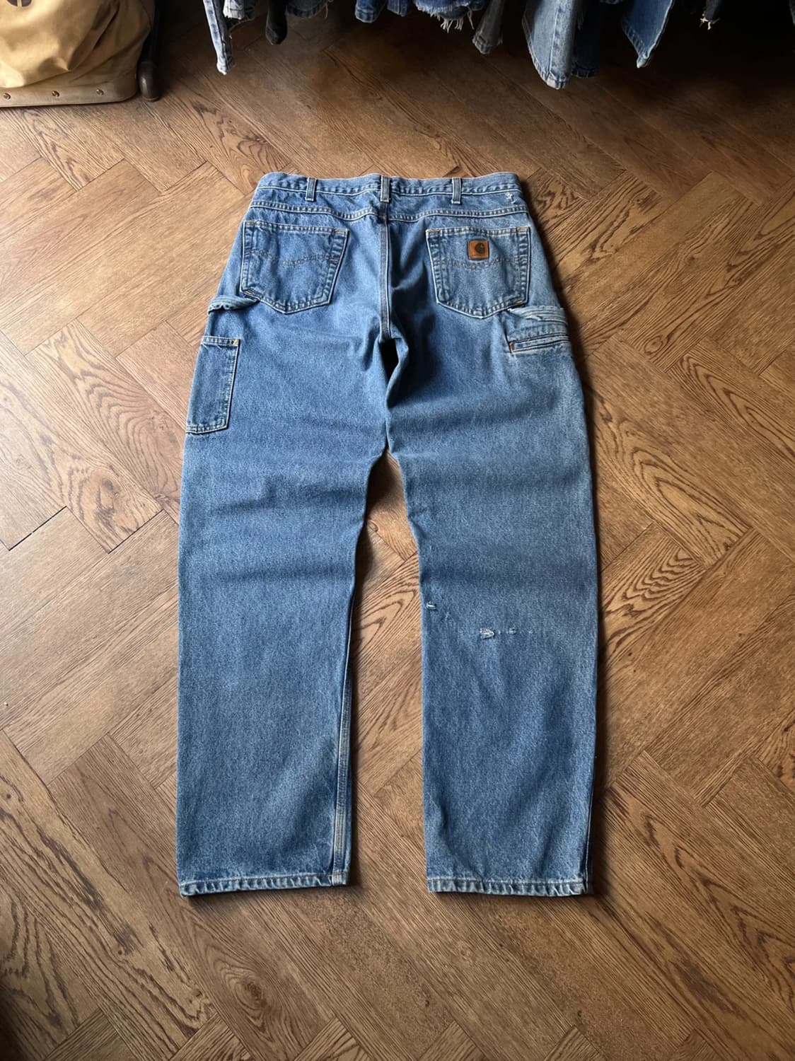 [36]칼하트 USA 미디엄블루 싱글니 카펜터 워크 데님 팬츠 상품이미지1