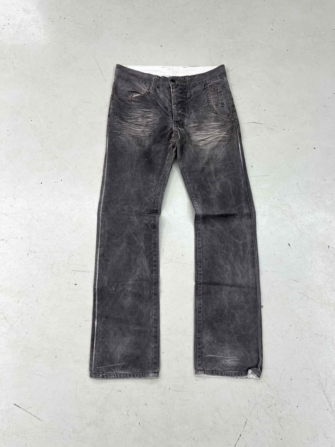 닐바렛 왁스드 오버프린트 팬츠 상품이미지1