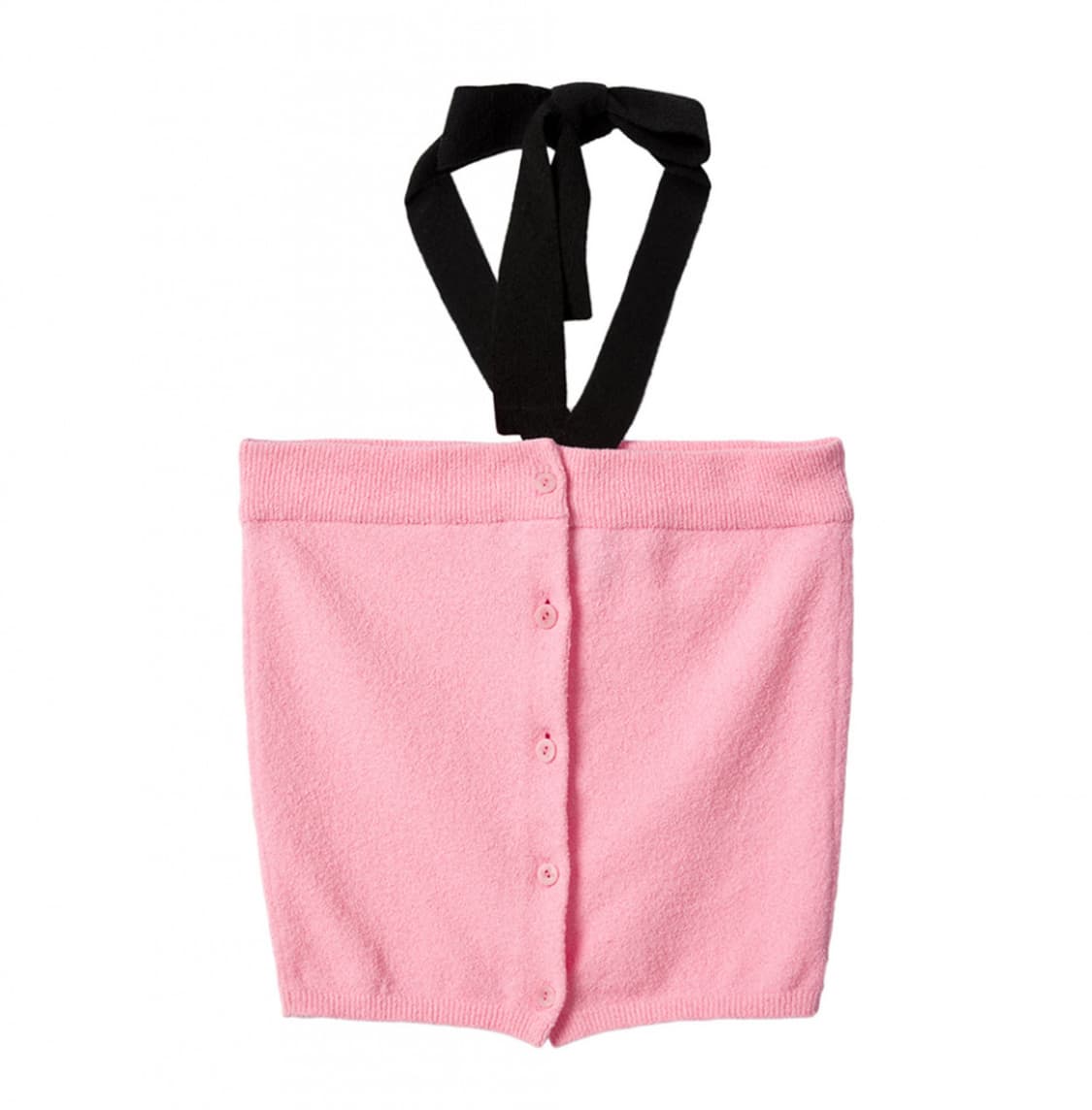 (권은비 착용) 레스트앤레크레이션 로고 니트 튜브탑 오프숄더 나시 상품이미지5