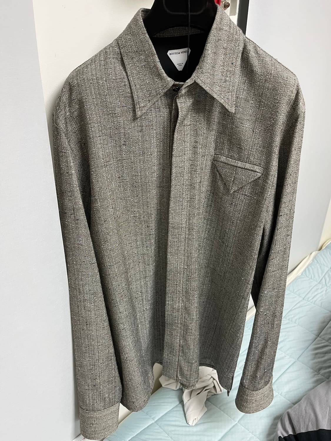 [46] 보테가베네타 노티드 비스코스 실크 긴팔 셔츠 상품이미지1