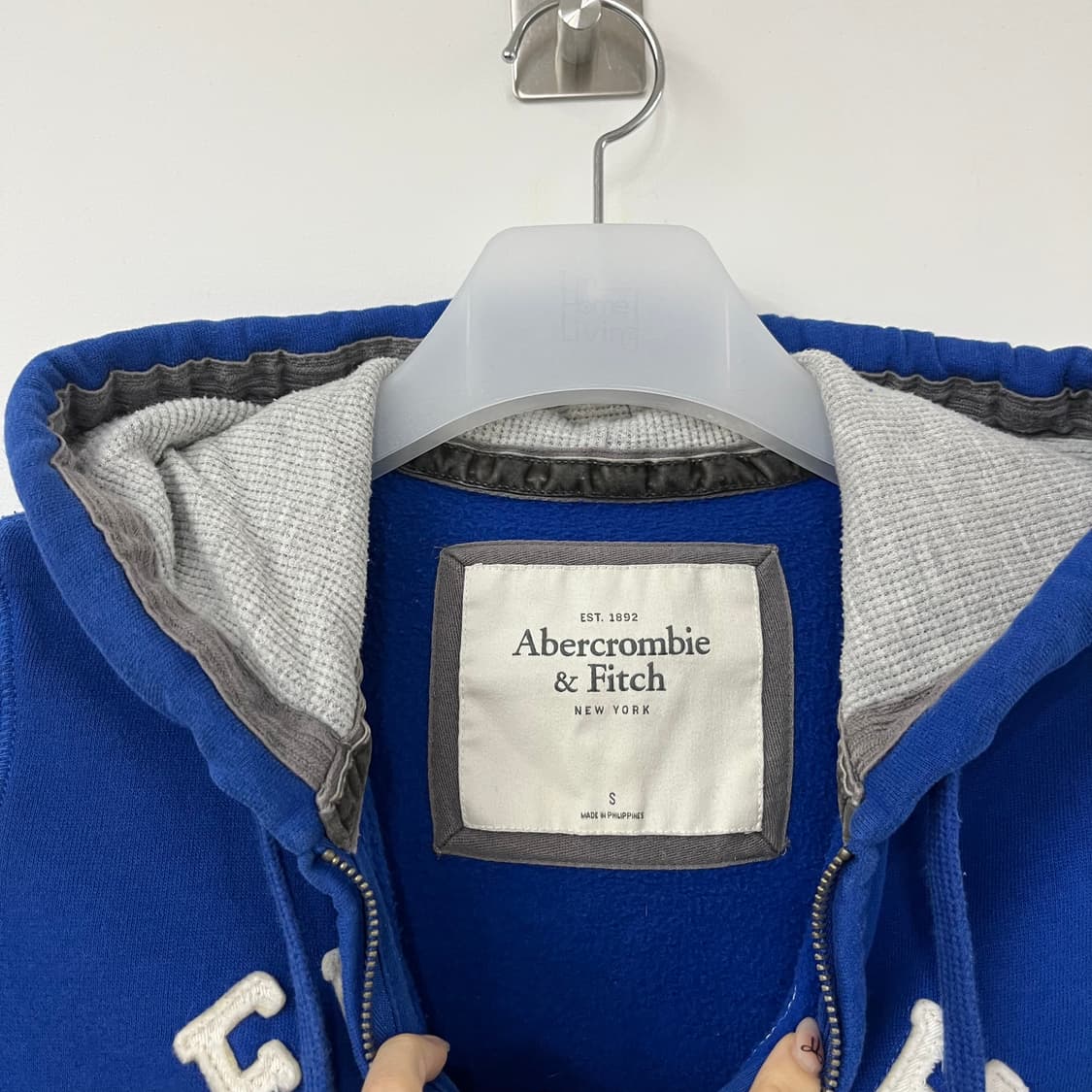 아베크롬비 딱붙핏 자수로고 블루 후드집업 상품이미지5