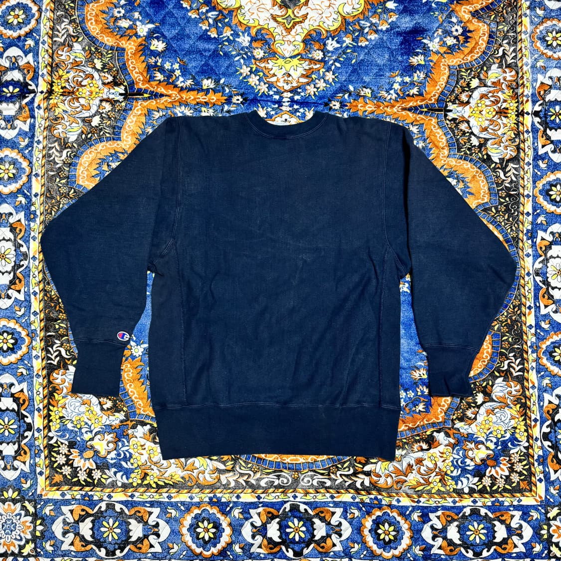 빈티지 90s USA 챔피온 리버스위브 네이비 스웻셔츠 상품이미지2