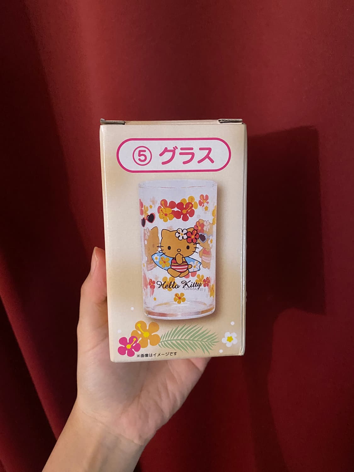 쿠지 태닝 헬로키티 유리컵 상품이미지2