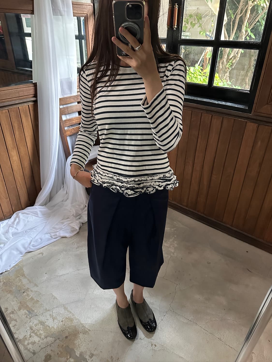 HYKE crop wide tapered pants 상품이미지1