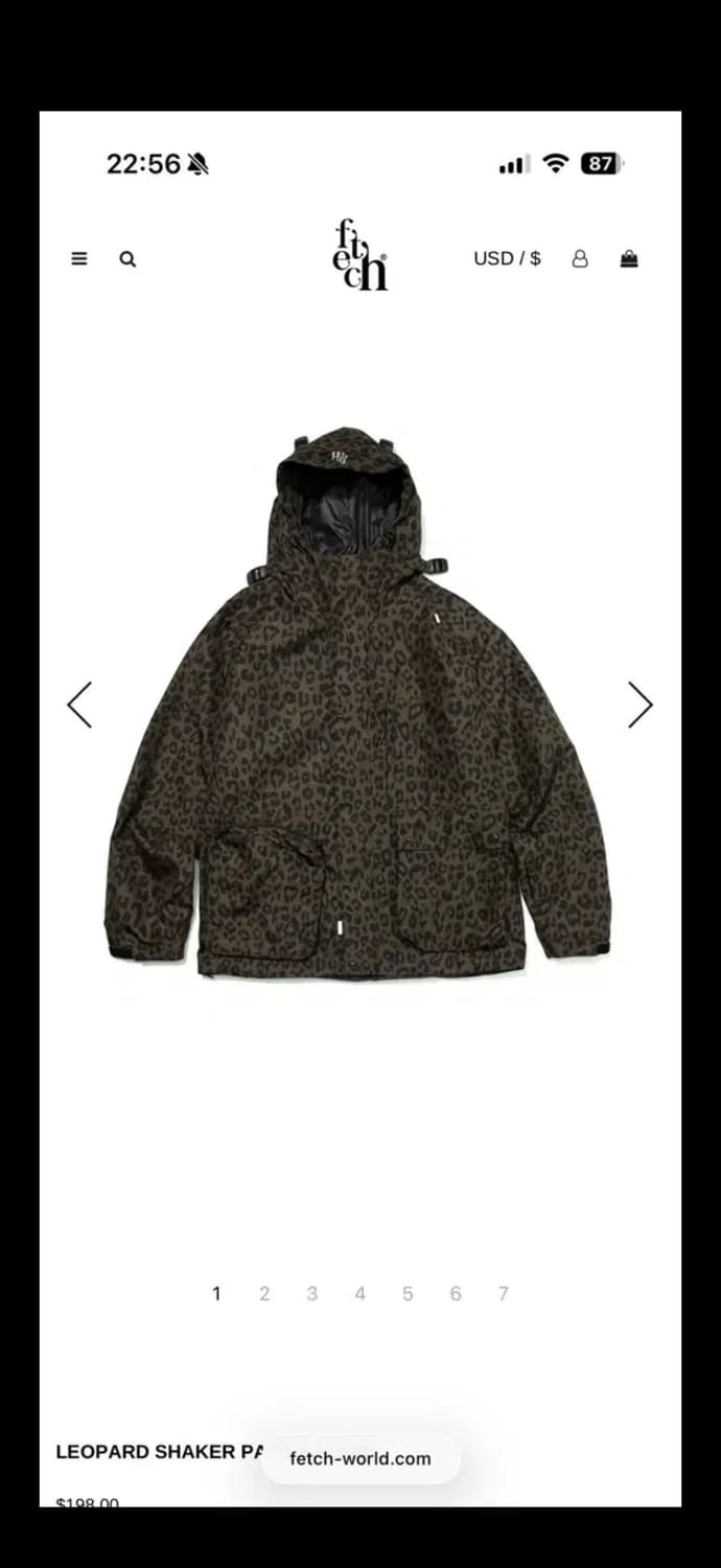 페치선데이 레오파드 바람막이 XL 새상품 상품이미지1