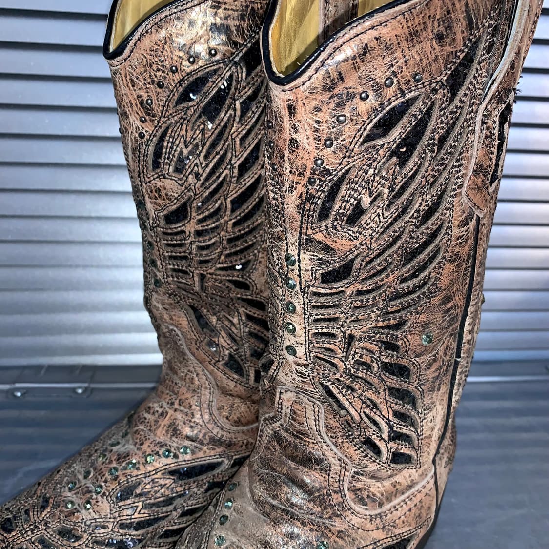 00s 코랄 엔젤 윙 블링 웨스턴 부츠 상품이미지3