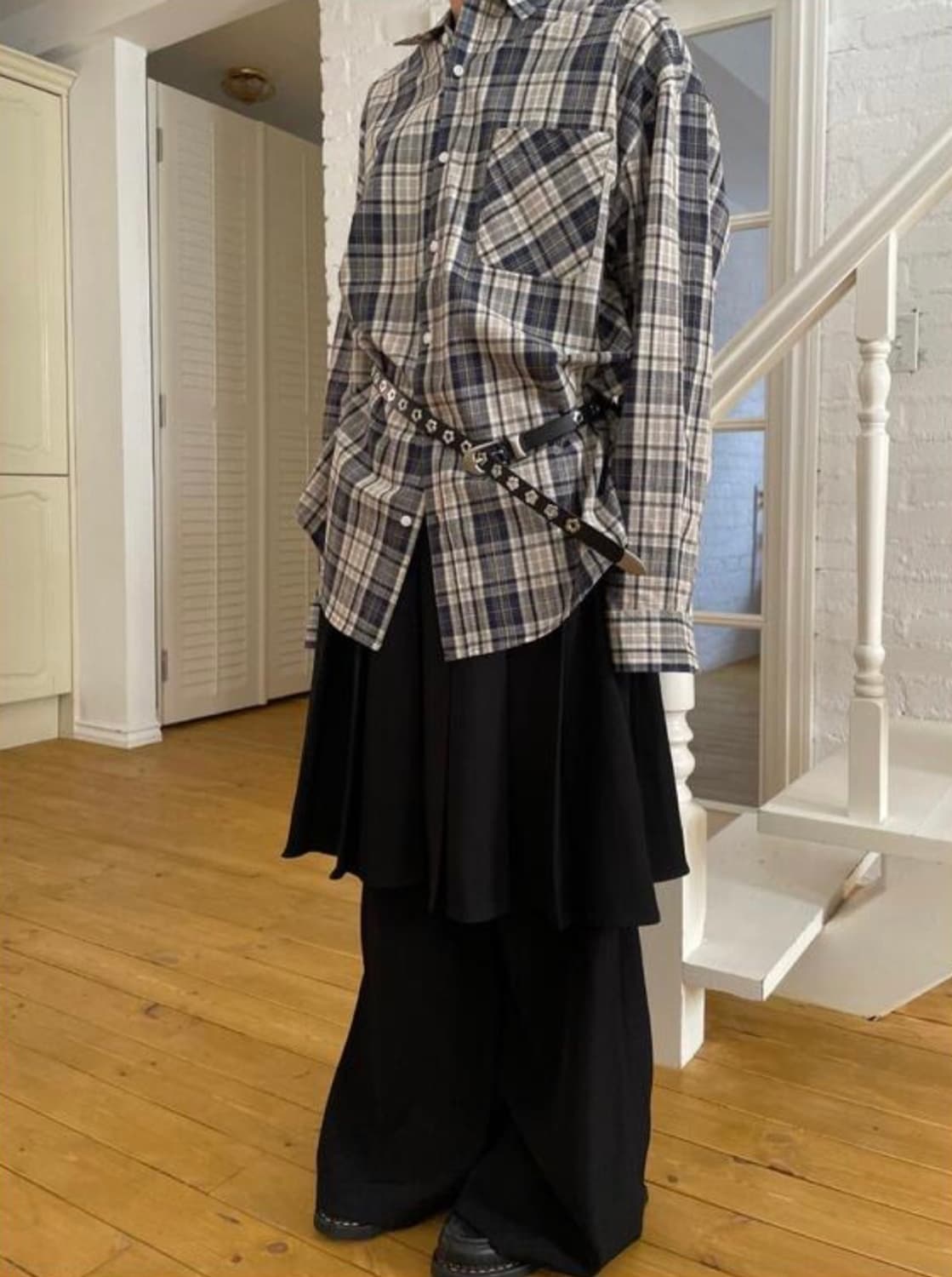 어나더랭귀지 모마 플리츠스커트 & 와이드팬츠 (레이어드스커트) 상품이미지1