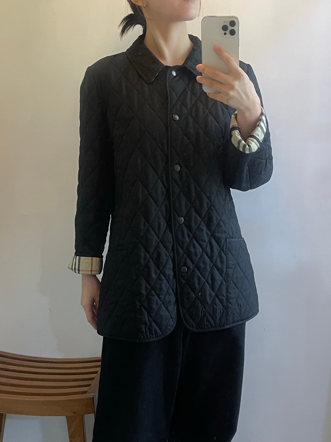 버버리 블랙 퀼팅 자켓 상품이미지1