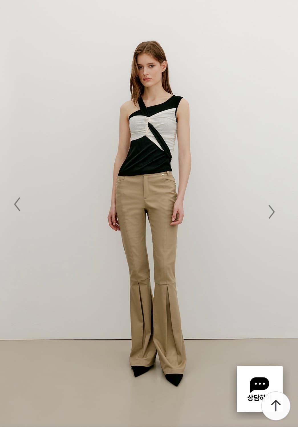 유즈 yuse cotton pleated 부츠컷 팬츠 상품이미지2