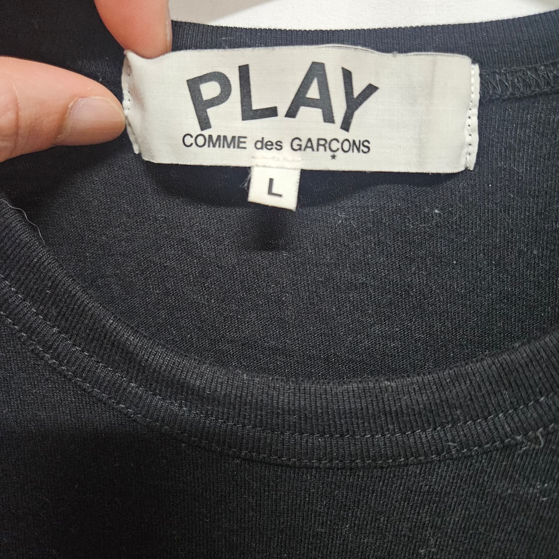 꼼데가르송 하트로고 긴팔 티셔츠 L 상품이미지3