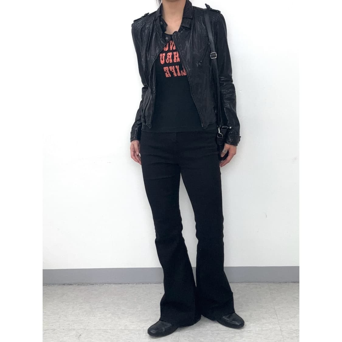 빈티지 블랙 슬리브리스 펑크룩 y2k 락시크 상품이미지8