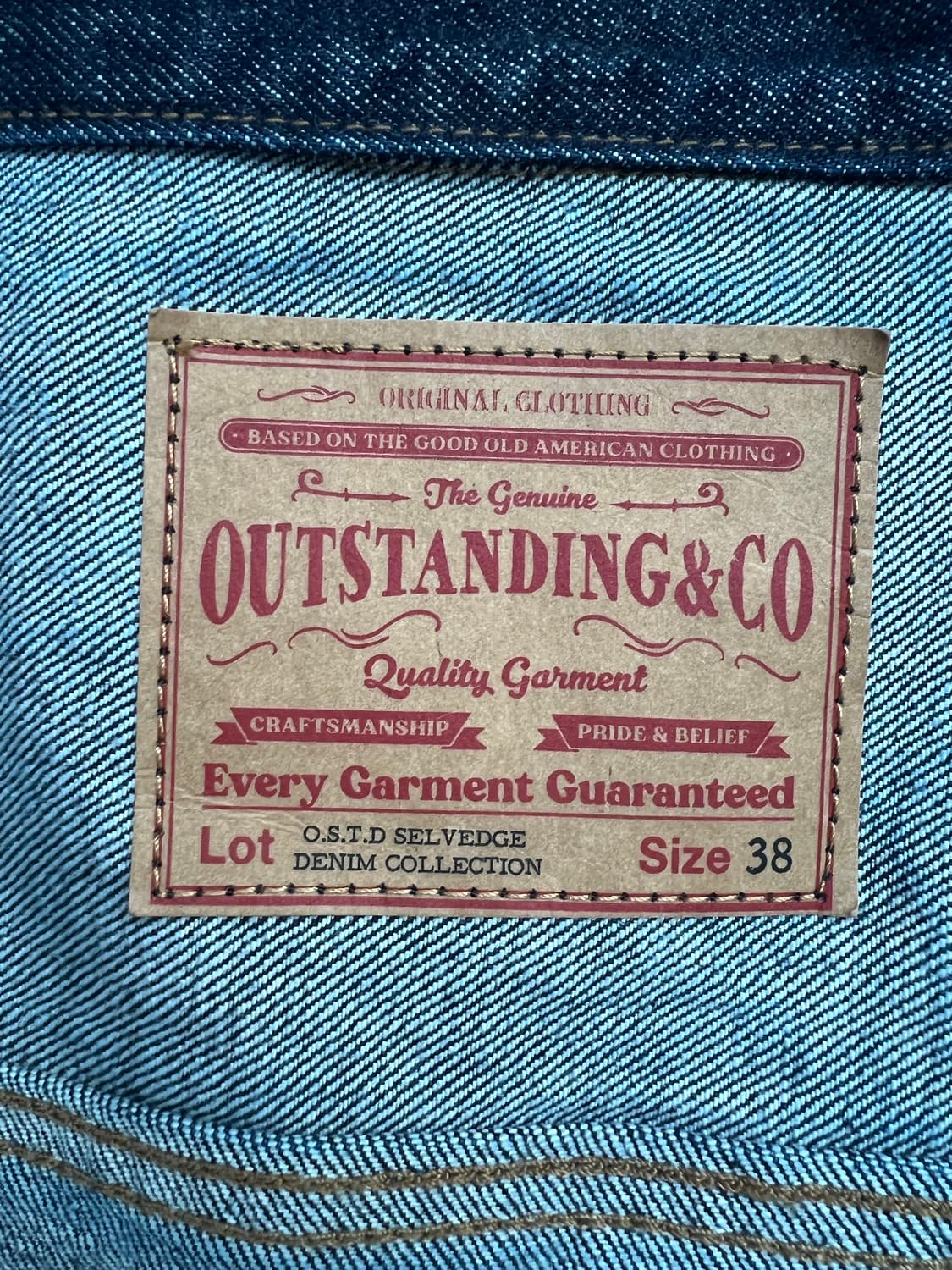 아웃스탠딩 셀비지 트러커 데님자켓(m) 상품이미지8