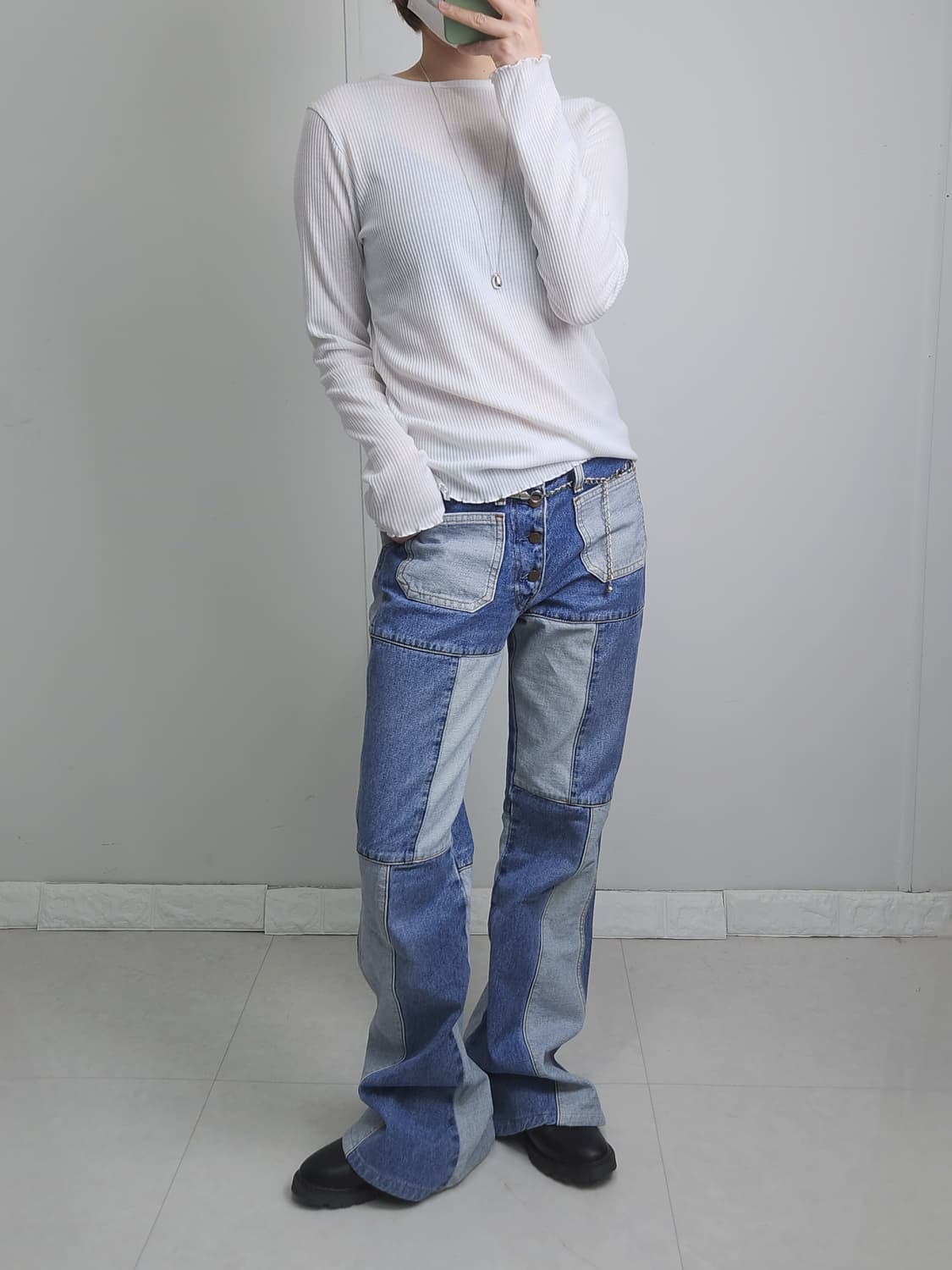 패치워크 데님 팬츠 상품이미지2