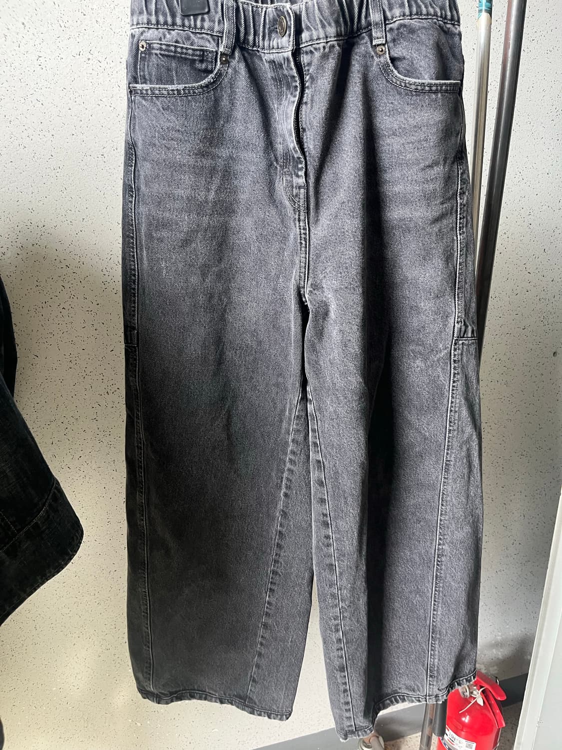 시스템 와이드 흑청데님 상품이미지1