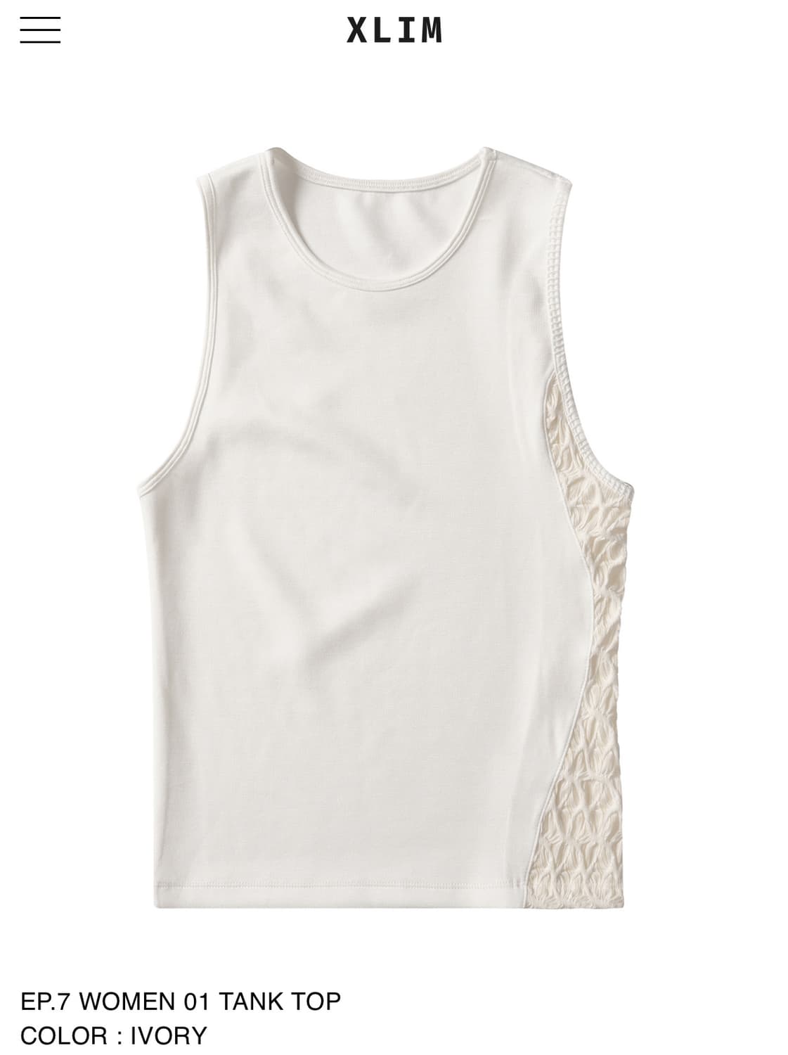 엑슬림 Xlim EP.7 WOMEN 01 TANK TOP 상품이미지1