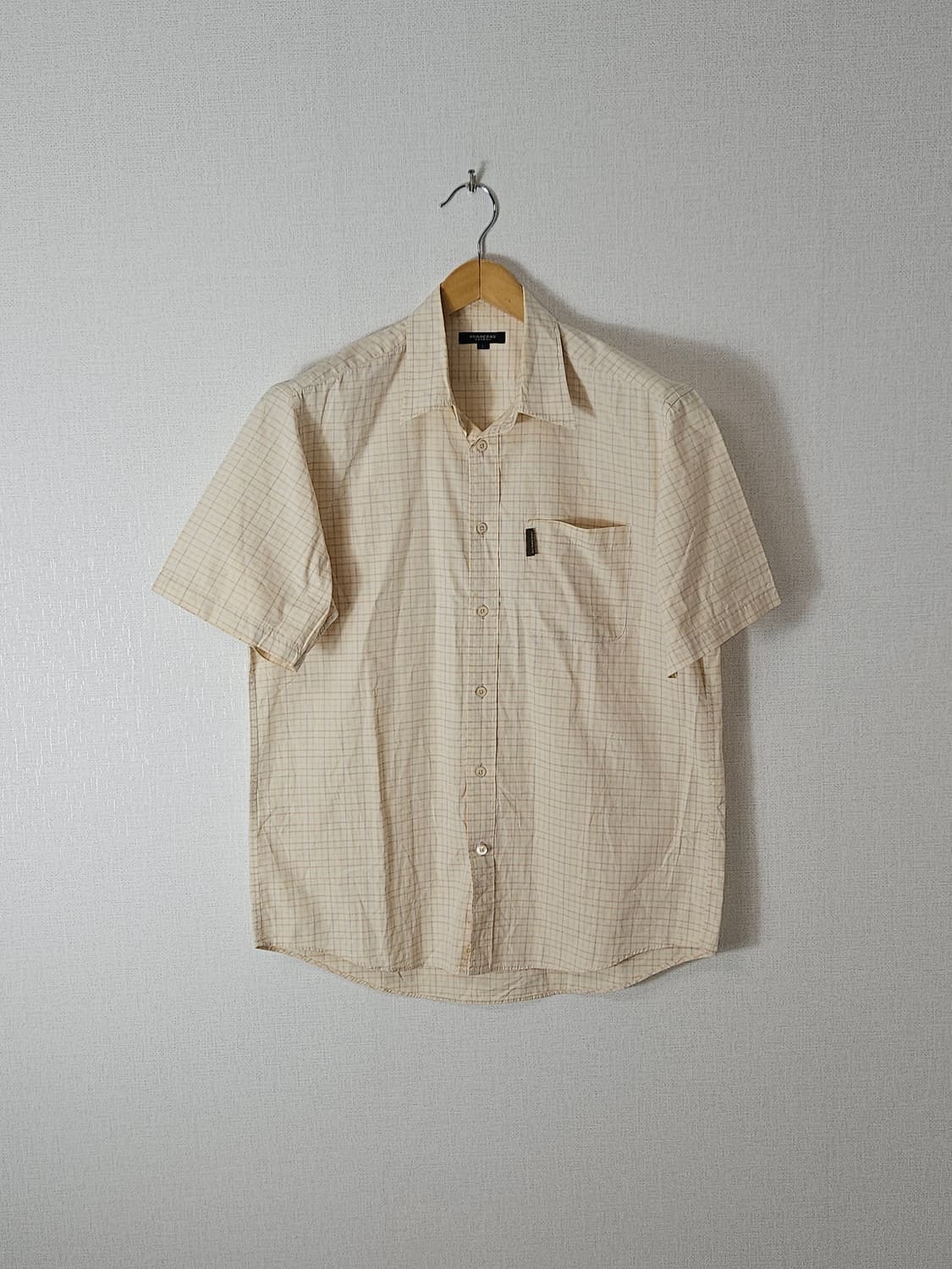 버버리 BURBERRY 체크 반팔셔츠 런던 정품 L 상품이미지1