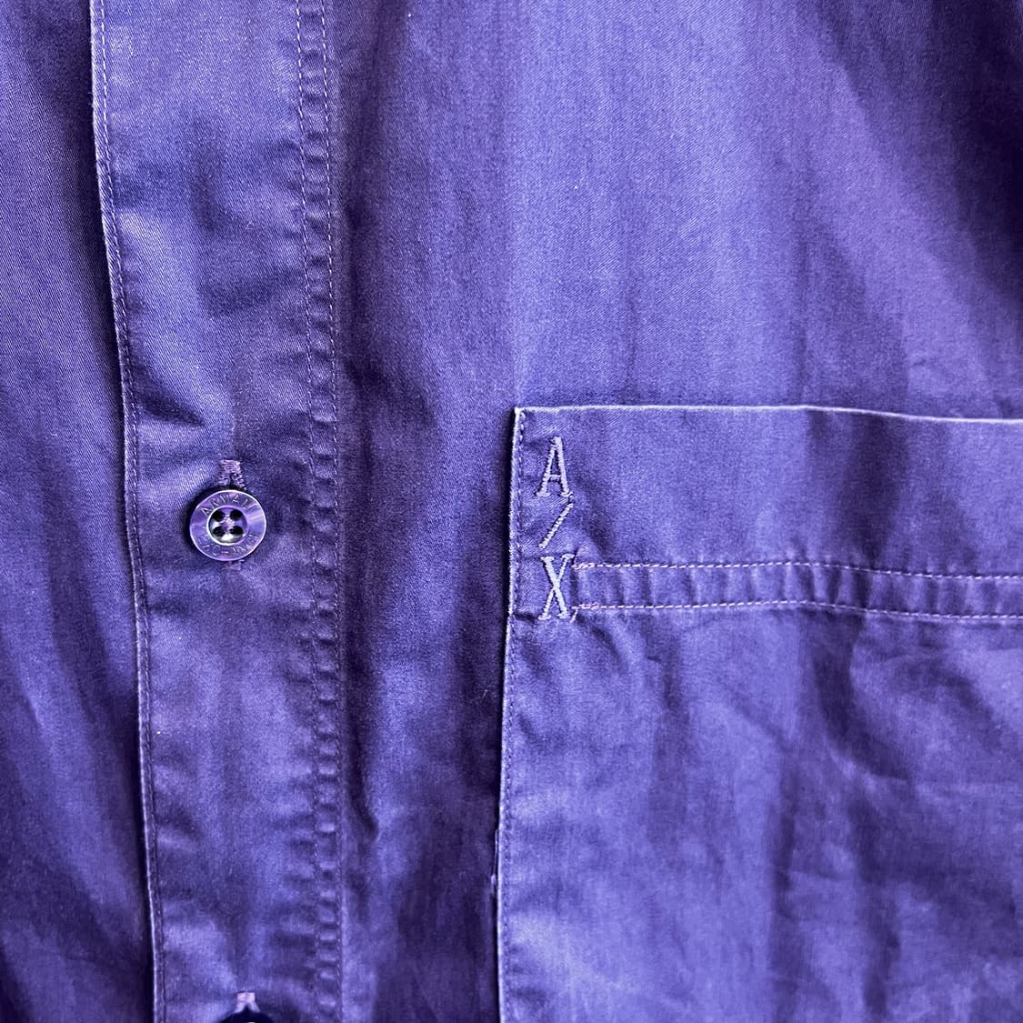 아르마니 익스체인지 퍼플 버튼업 셔츠 상품이미지4