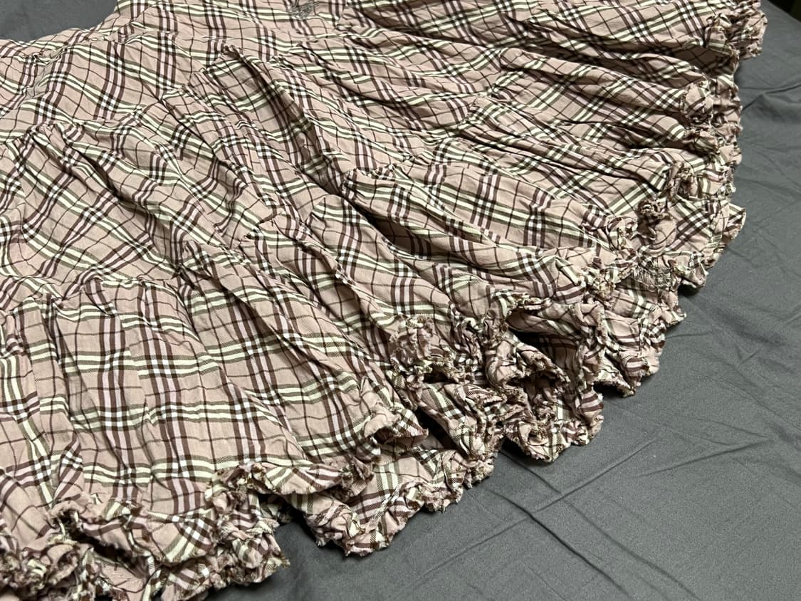 버버리 블루라벨 핑크체크 스커트 상품이미지9