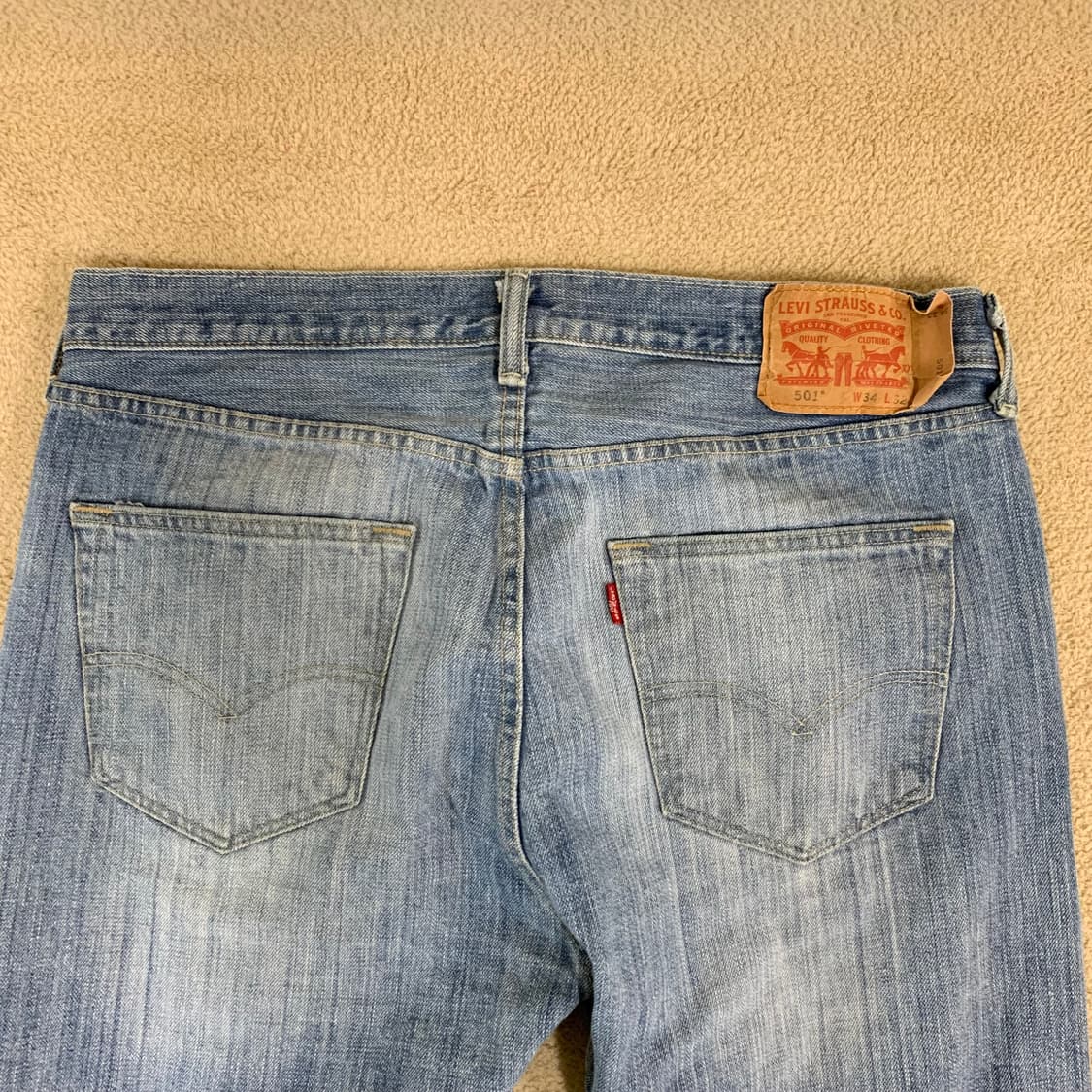 빈티지 리바이스 501 워싱 데님팬츠(35사이즈) 남자청바지 연중청 상품이미지5