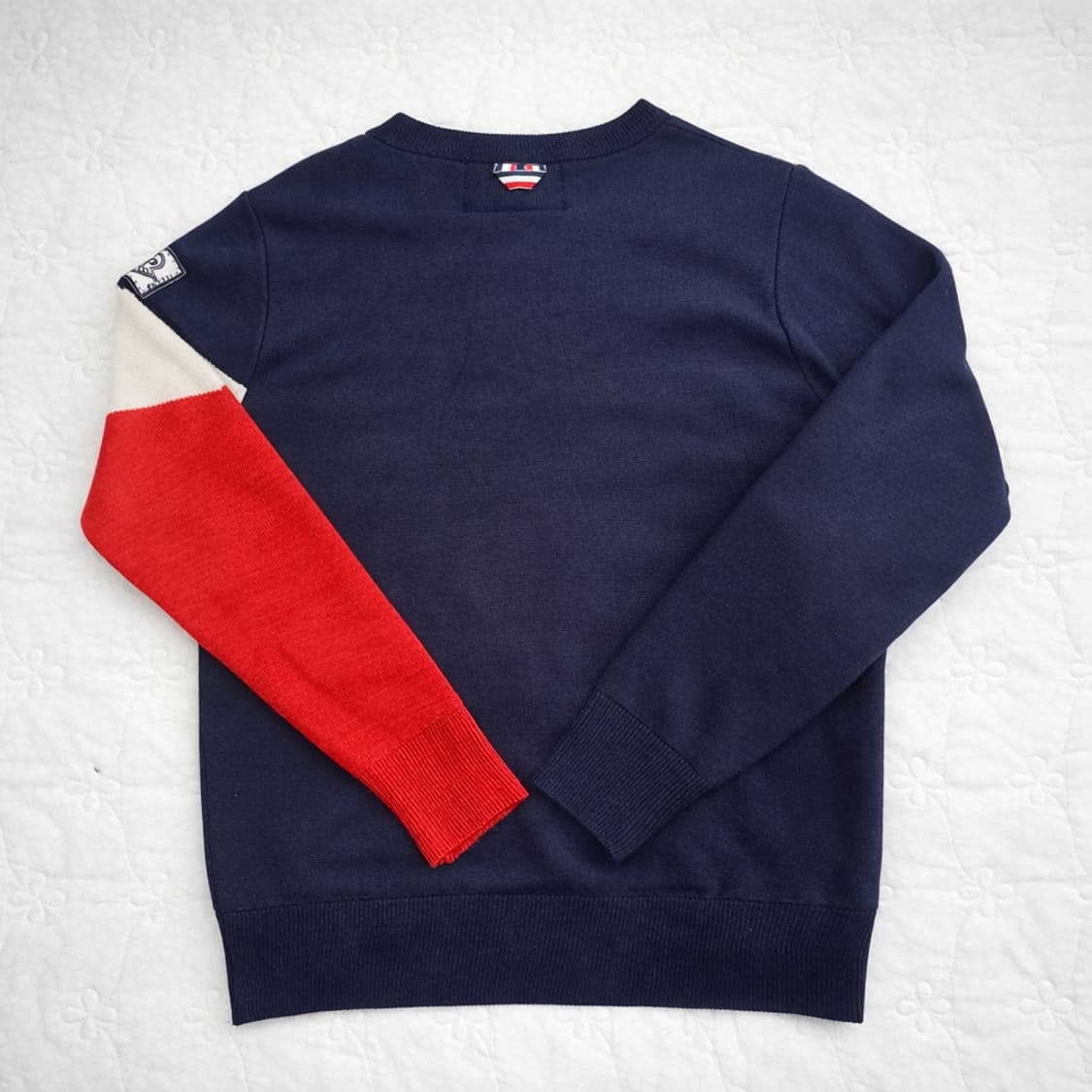 몽클레르 감마블루 네이비 배색 니트 맨투맨 M사이즈 상품이미지2