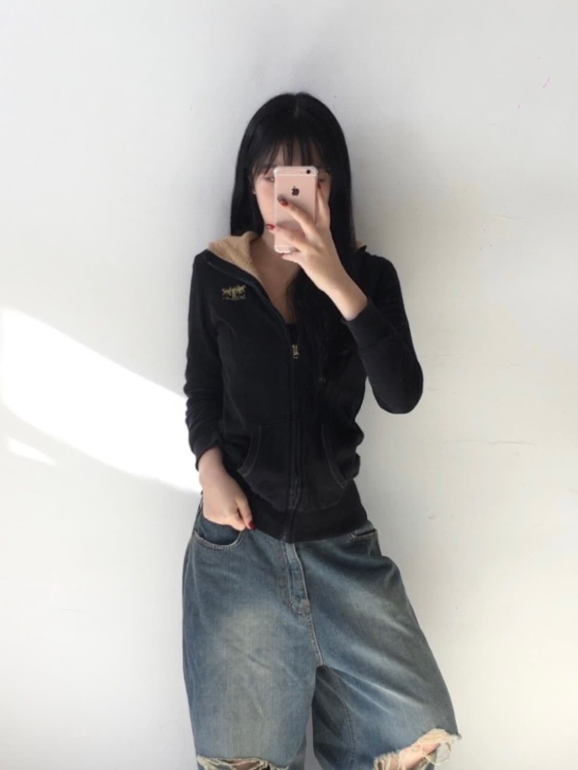 리바이스 자수 후드집업 상품이미지1