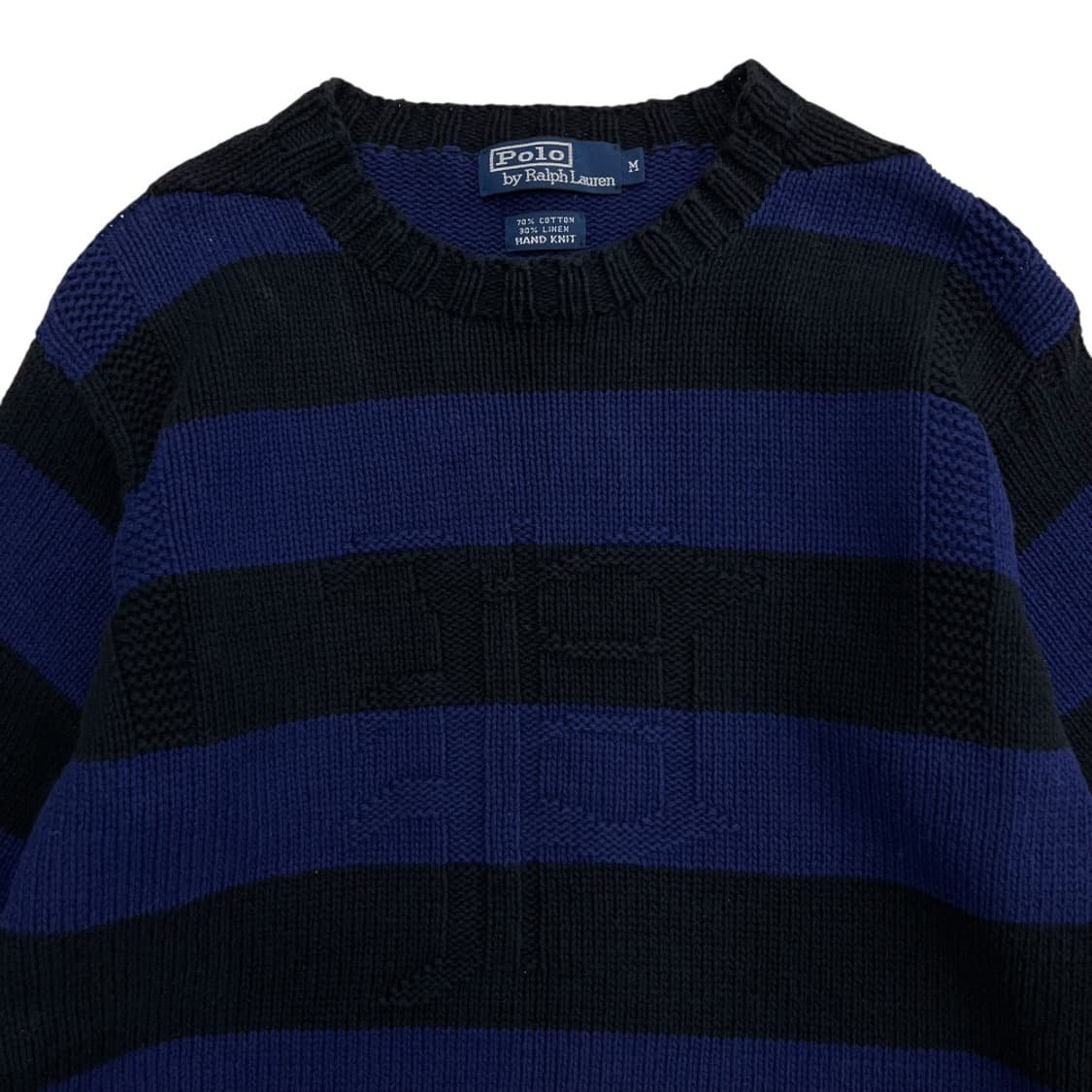 폴로 랄프로렌 네이비 단가라 네이비 니트 M 상품이미지4