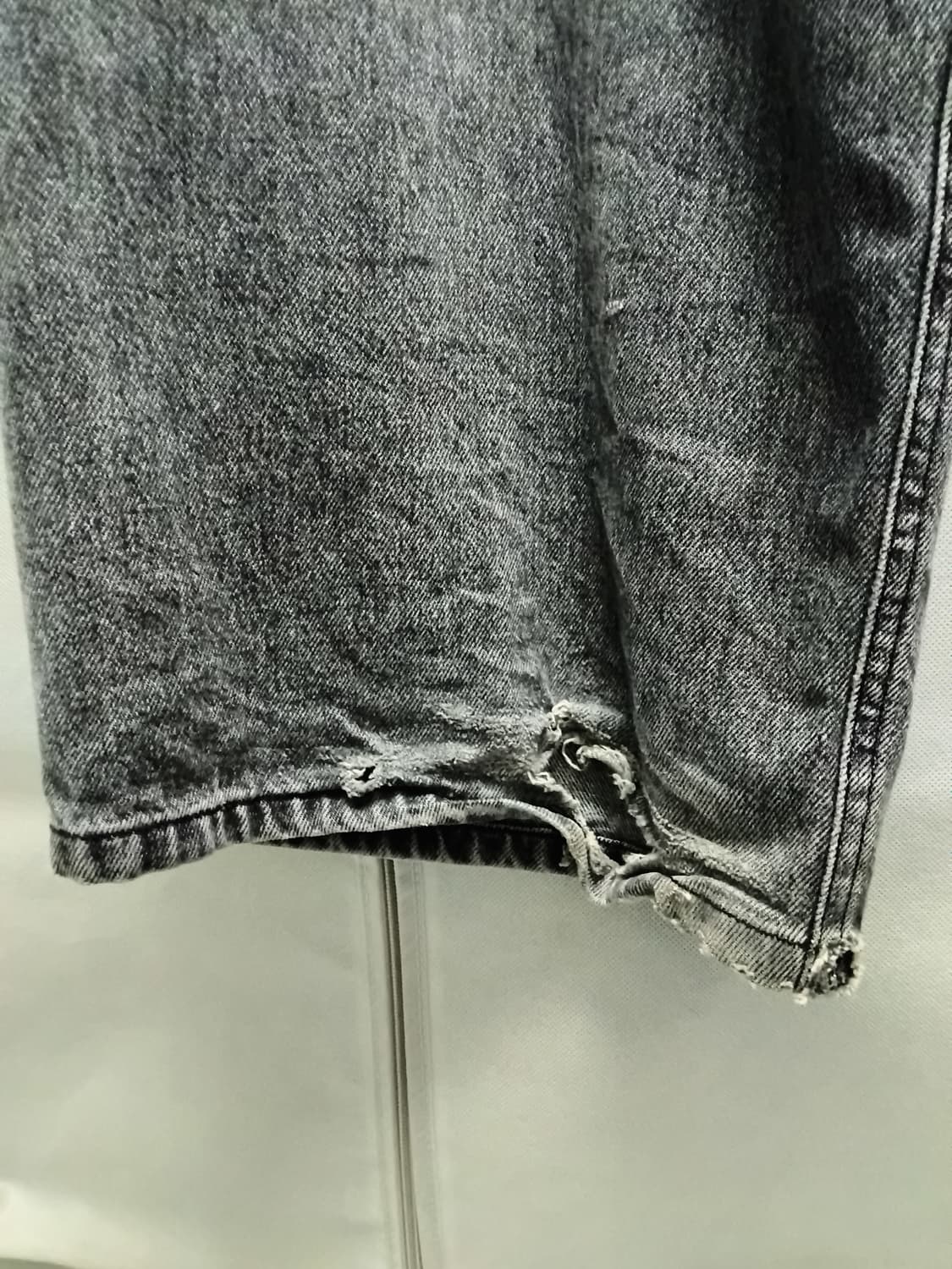 [4]해칭룸 와이드 커브진 워시드블랙 상품이미지4