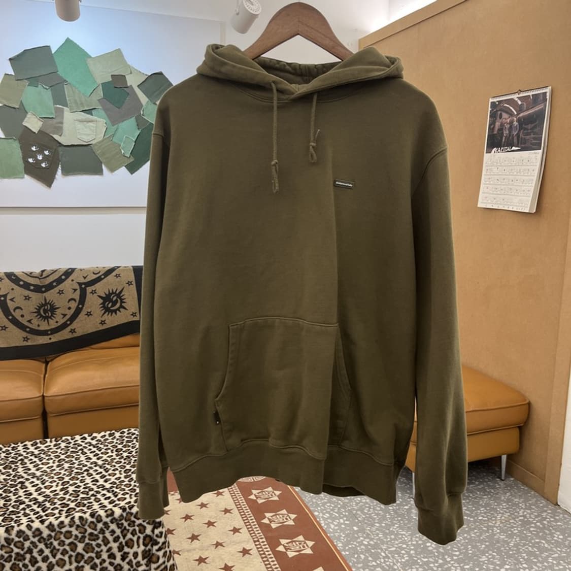 디스이즈네버댓 모던 캐주얼 빈티지 말차카키 후드티 L C09734 상품이미지3