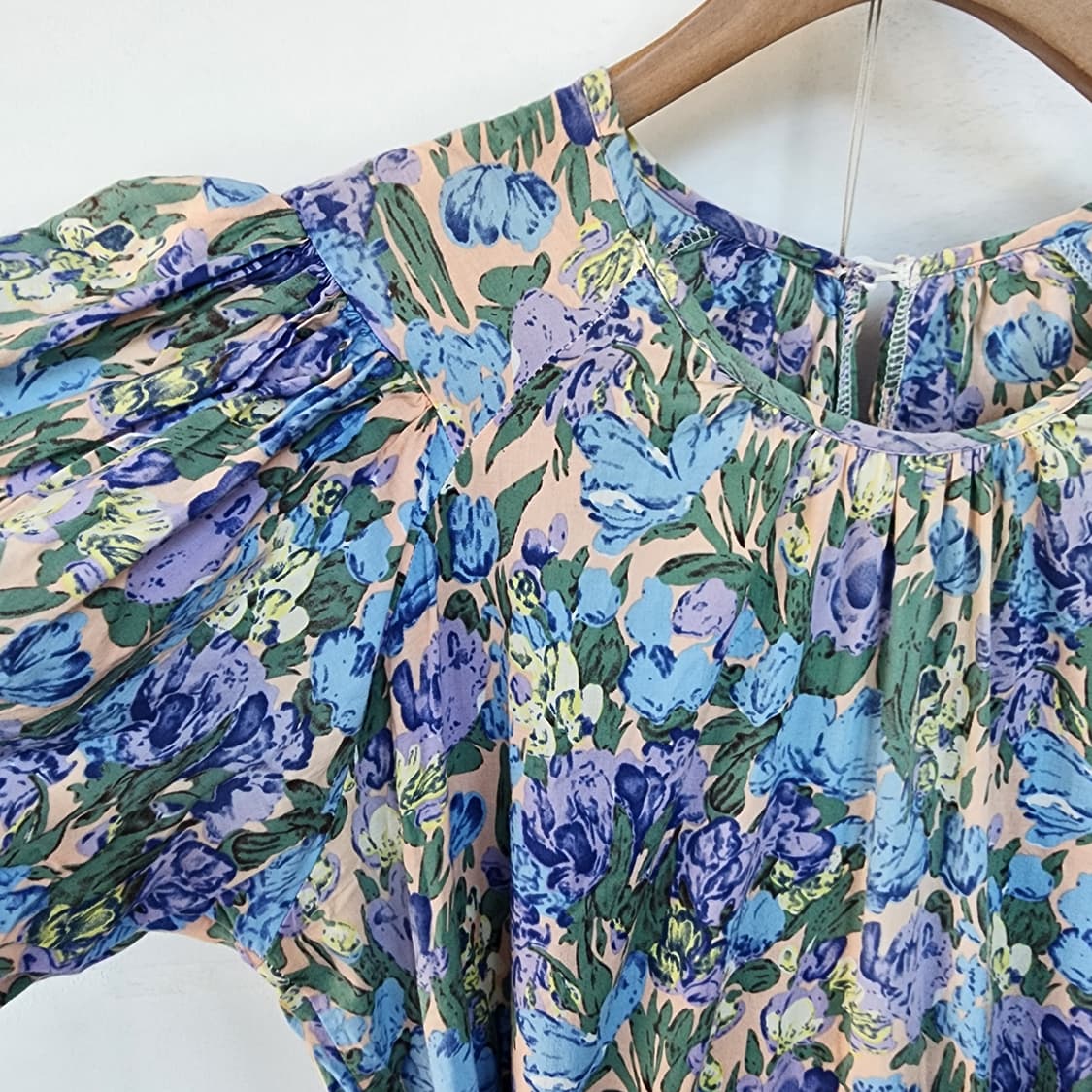 플라워 패턴 볼륨 롱 원피스 상품이미지3