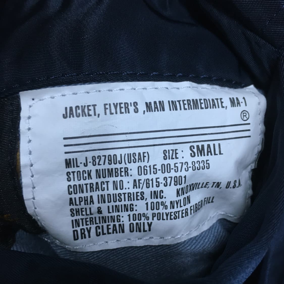 알파인더스트리트 나사 MA-1 항공점퍼 DD06 상품이미지3